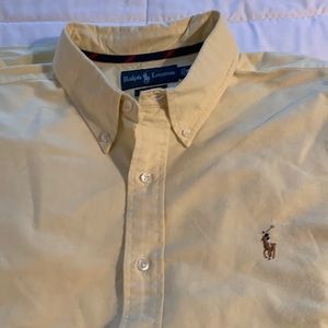 Ralph Lauren polo yellow button up dress shirt size xxl  classic fit